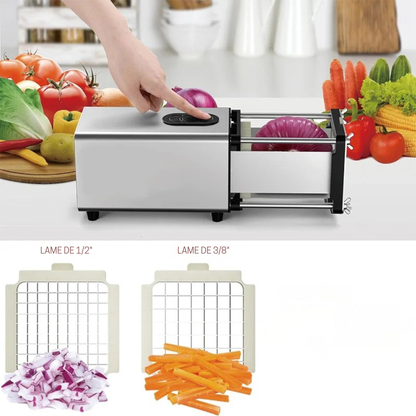 Coupe frite electrique avec deux lames