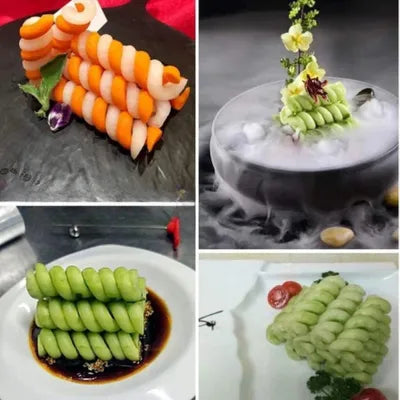 Coupe legume en spirale multifomction