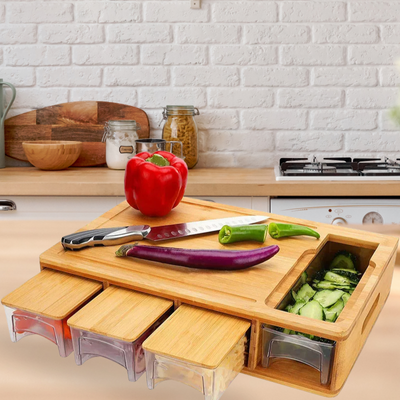 Planche à découper Bambou avec rangement
