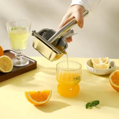 Presse agrume inox manuel avec poignée ergonomique