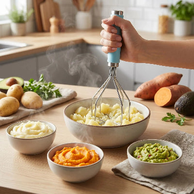 Presse purée inox polyvalent