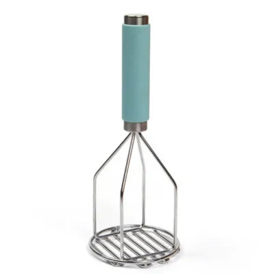 presse purée inox | Poignée Ergonomique Bleu Clair