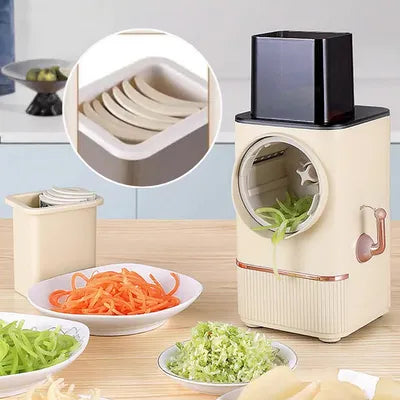 Râpe  à carottes électrique avec un compartiment de rangement intégré