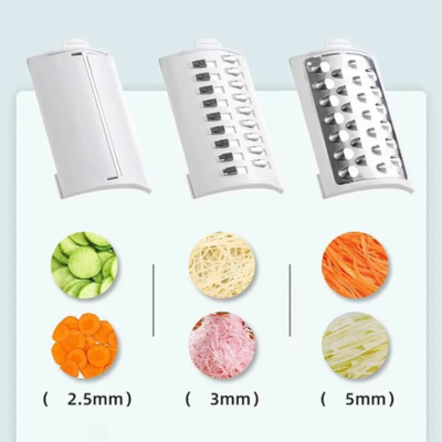 Râpe à fromage électrique avec 3 lames