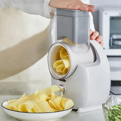 Râpe à fromage électrique polyvalente et sécuritaire