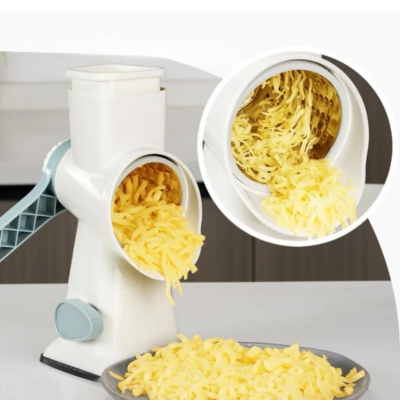 Râpe à fromage manuelle 3-en-1 avec ventouse