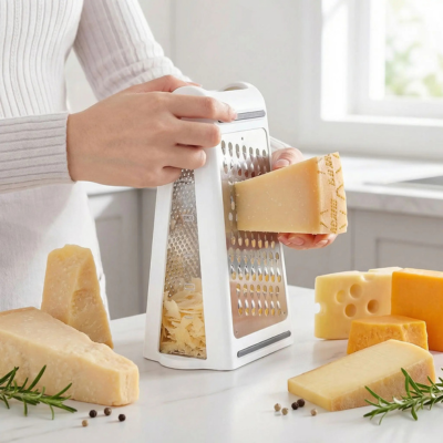 Râpe à fromage manuelle avec des lames en acier inoxydable