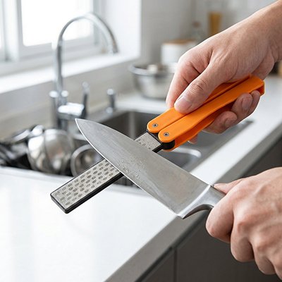 Aiguiseur couteau avec Surface diamantée double face