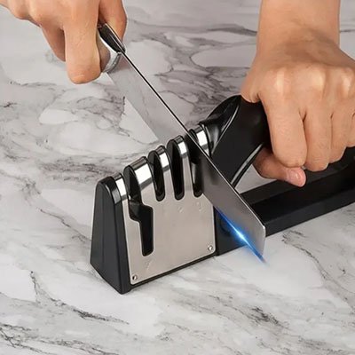 Aiguiseur couteau avec Système à 3 étapes de sharpening