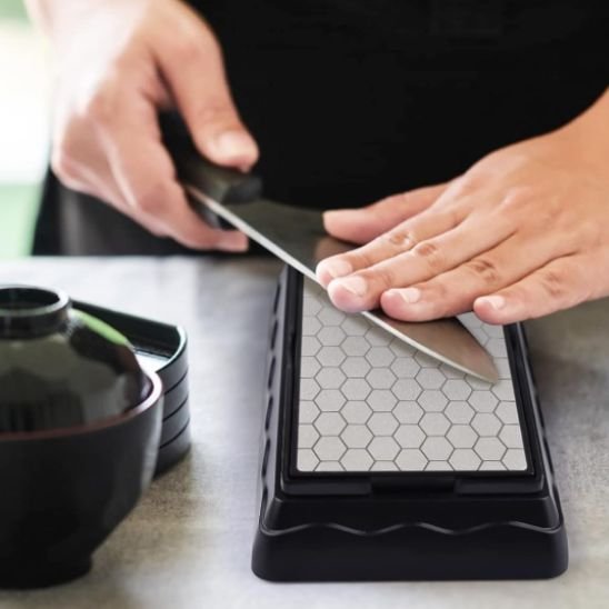 Aiguiseur couteau pierre à aiguiser avec surface diamantée