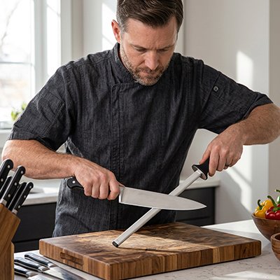 Aiguiseur de couteau s'adapte à différentes tailles de couteaux