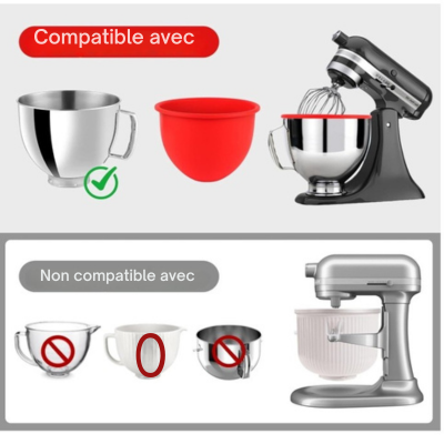 Pack 2 Lots  Doublures en silicone pour mixeur KitchenAid premiere