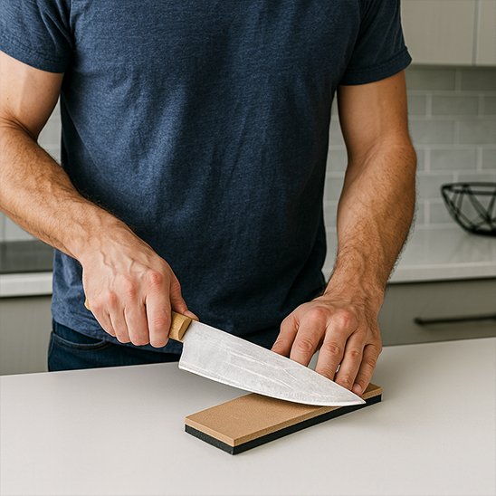 Pierre a aiguiser avec Format compact rectangulaire